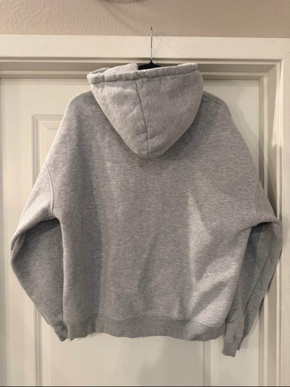 Lily & Lottie Essential Hoodie Size Small Light Gray Long Sleeves Heavyweight - Picture 4 of 12